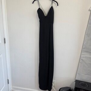 Dear Emilia Woman's Size M Sparkly Formal Dress V Neck Elegant Long